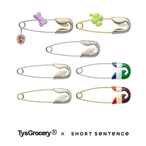 TysGrocery x Short Sentence联名 26 超大曲别针胸针装饰吊坠