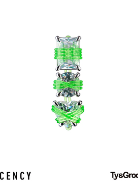 TysGrocery x LUCENCY联名系列 三联钻宝石捆绑耳钉