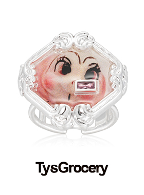 TysGrocery 23 PRAY 回忆影像方窗宝石老照片戒指