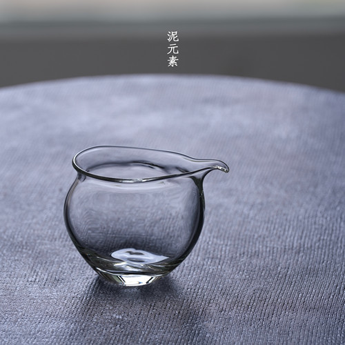 手工加厚高硼硅玻璃公道杯