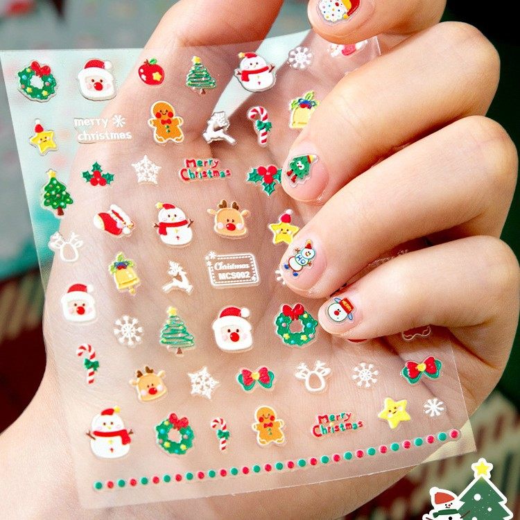 美美迎圣诞！立体圣诞节指甲贴儿童女孩幼儿园美甲装饰小图案贴纸,文具电教/文化用品/商务用品,中性笔,淘宝优惠券,粉丝福利购,淘宝优惠卷
