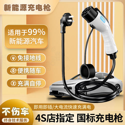 新能源电动汽车充电枪器快充1632A7KW免接地线充电枪8A国标直流