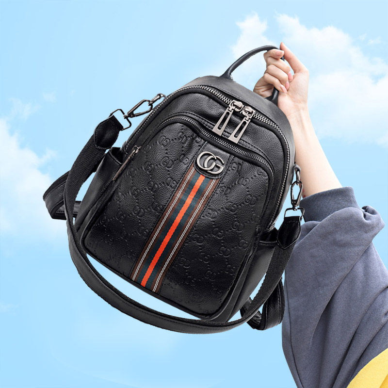 真皮双肩包女2020新款韩版潮牛皮时尚百搭休闲软皮女士旅行小背包