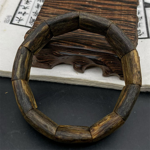 金丝棋楠沉香树心油手镯型手串 实心结香老棋楠 甘醇的奶香蜜甜