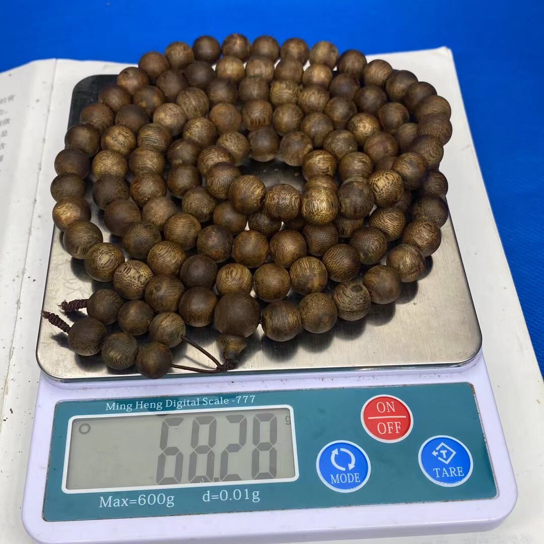 绿棋楠大德佛珠 12MM108颗 纹理细腻 花香凉味馥郁芬芳韵味十足