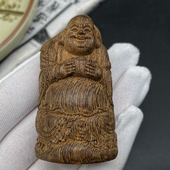 宝 沉水沉香雕刻佛抱元 文莱沉水老料 奶香凉味浓郁香 招财进宝