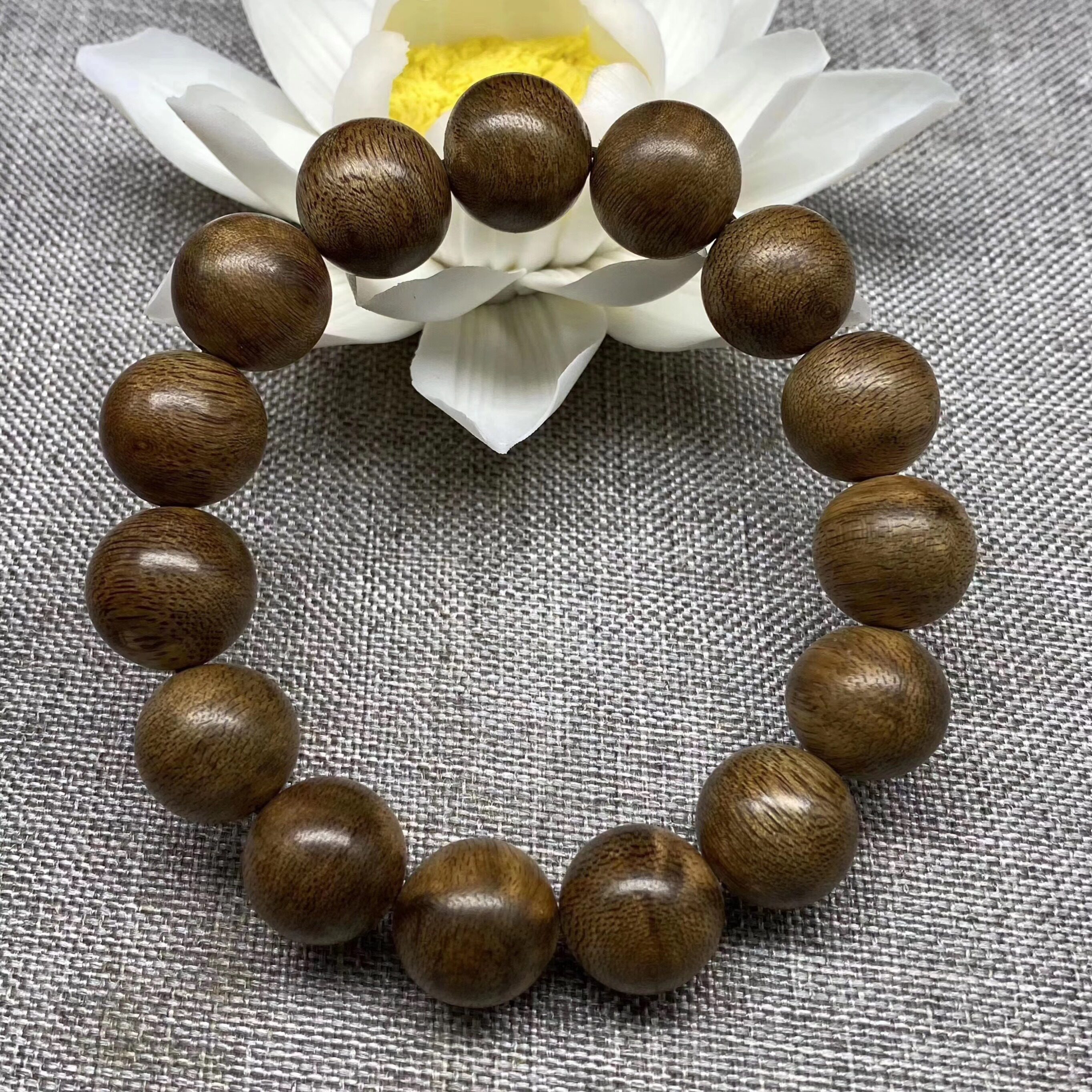 海南水格天然黑油格1.4沉香手串 14mm单圈沉香 花蜜香味浓郁 12克