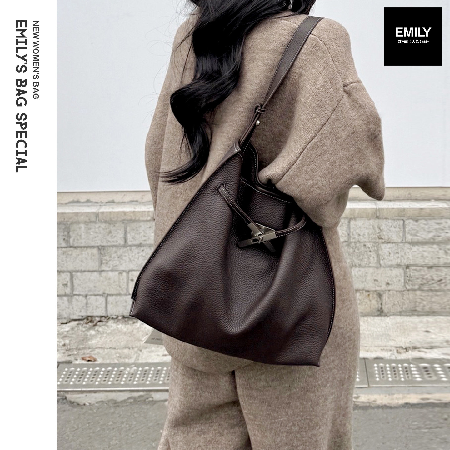 新款真皮牛皮女简约大容量复古休闲通勤凯莉包托特包手提单肩斜挎