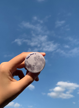 BlueHour原创今晚摘一颗月亮 创意dear moon月球滴胶气囊手机支架