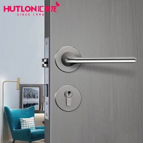 汇泰龙全铜锁芯缓冲锁体静音门锁