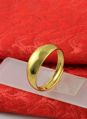 原创设计开口可调节合金沙金指环