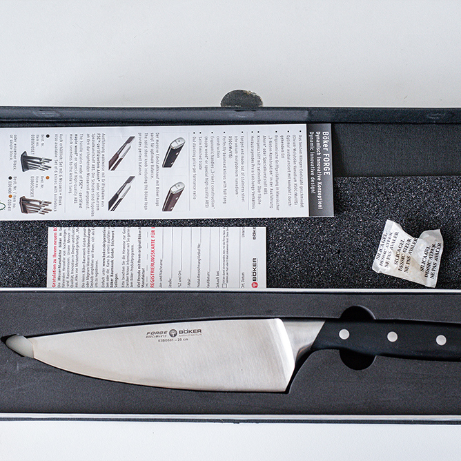 Boker进口【Forge】X50CRMOV15刃材 特殊塑料手柄 高端厨师专用刀