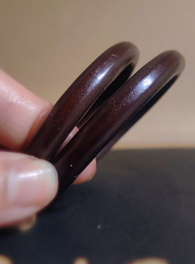 进口日本栎木鞍革无缝皮手镯