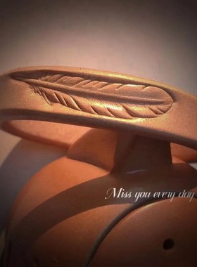 纯手工超厚美鞍革高桥同款创意阿美咔叽牛皮手环羽毛手镯复古礼品