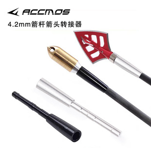 4.2MM内径螺纹箭头转换座 螺纹靶头猎头箭头座铝座厂家批发现货