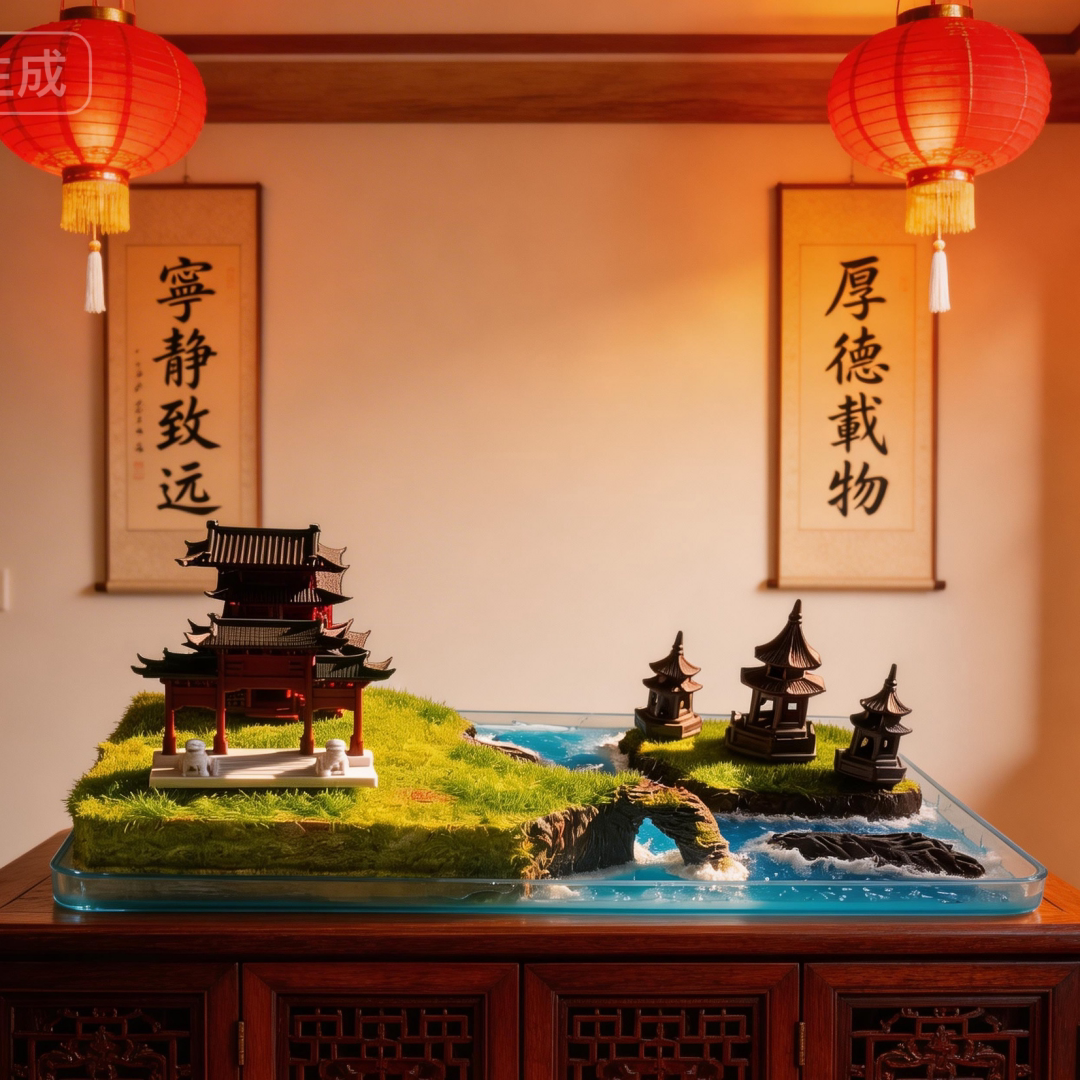 沙盘模型家居装饰微缩仿真场景模型摆件手办军模地台模型造景