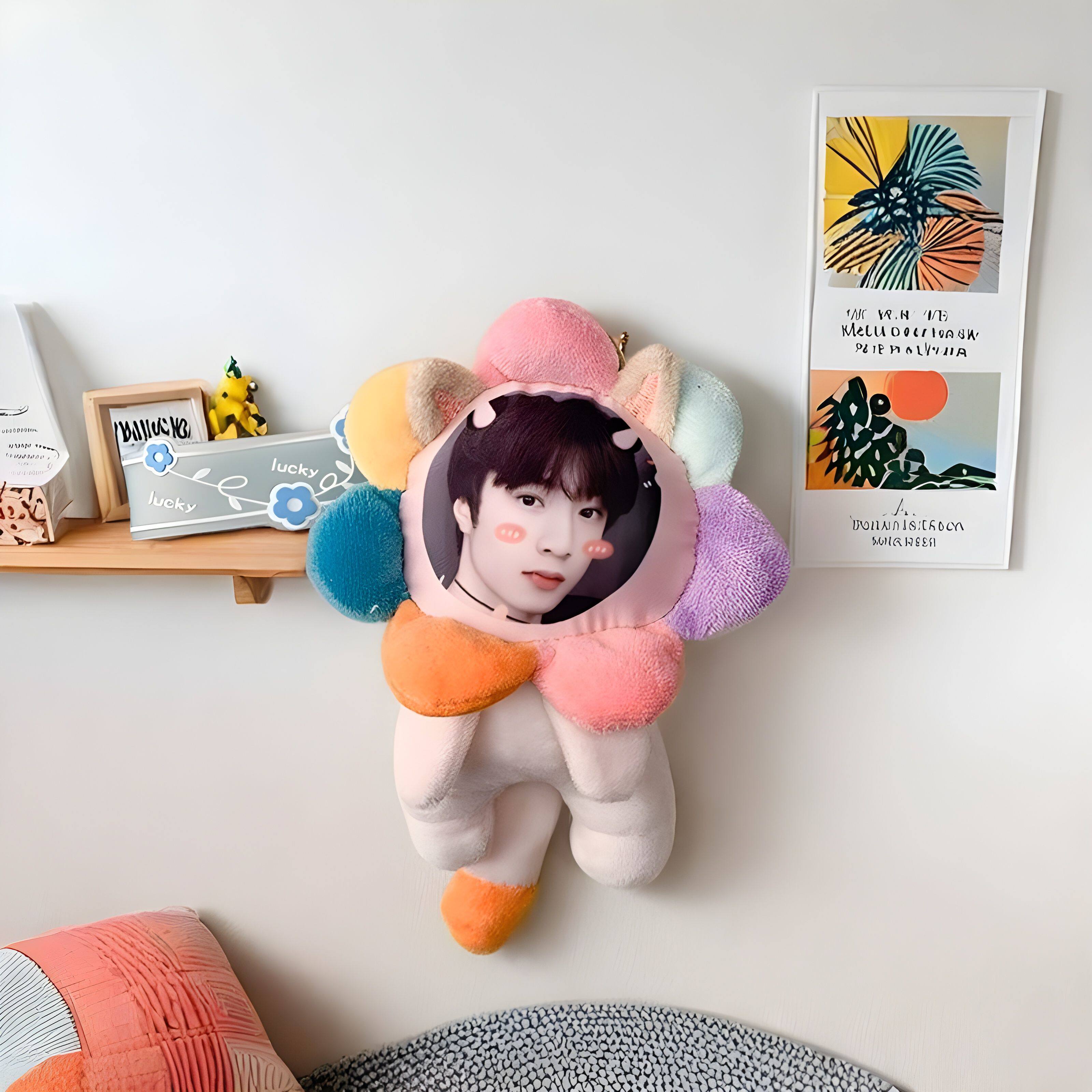 照片diy钥匙扣挂件定制情侣520礼物闺蜜生日书包挂饰毛绒玩具公仔