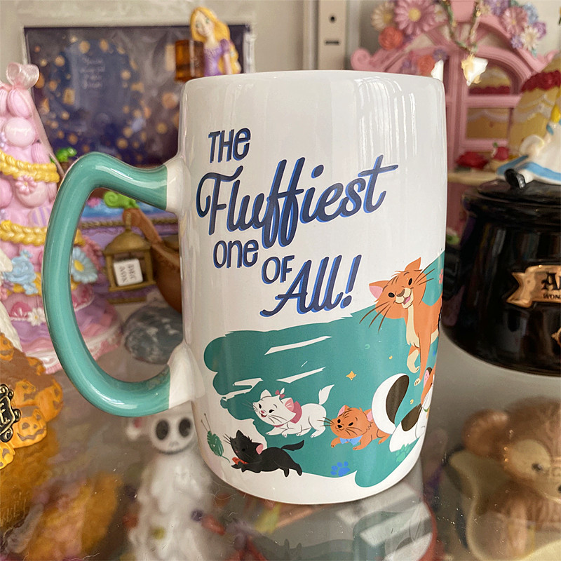 可爱 卡通 玛丽猫 柴郡猫 路西法猫咪陶瓷马克杯 水杯子 牛奶杯