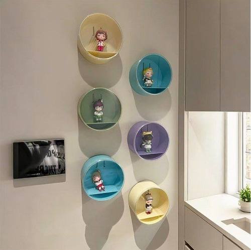 摆件展示柜免打孔展示盲盒壁挂式