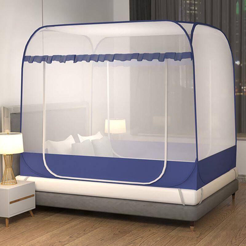 安装蚊帐学生宿舍米方顶免1.21.5单人家用蒙古包上铺90cm蚊帐折叠