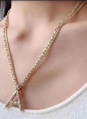 职业阿玛施特新款大A字母项链