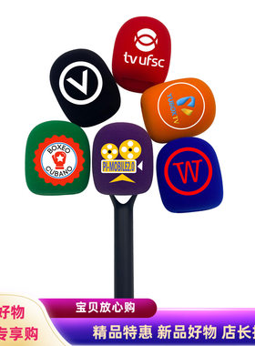 新闻自媒体采访娱乐标识罗德手持麦克风海绵罩话筒台标RODE GO II