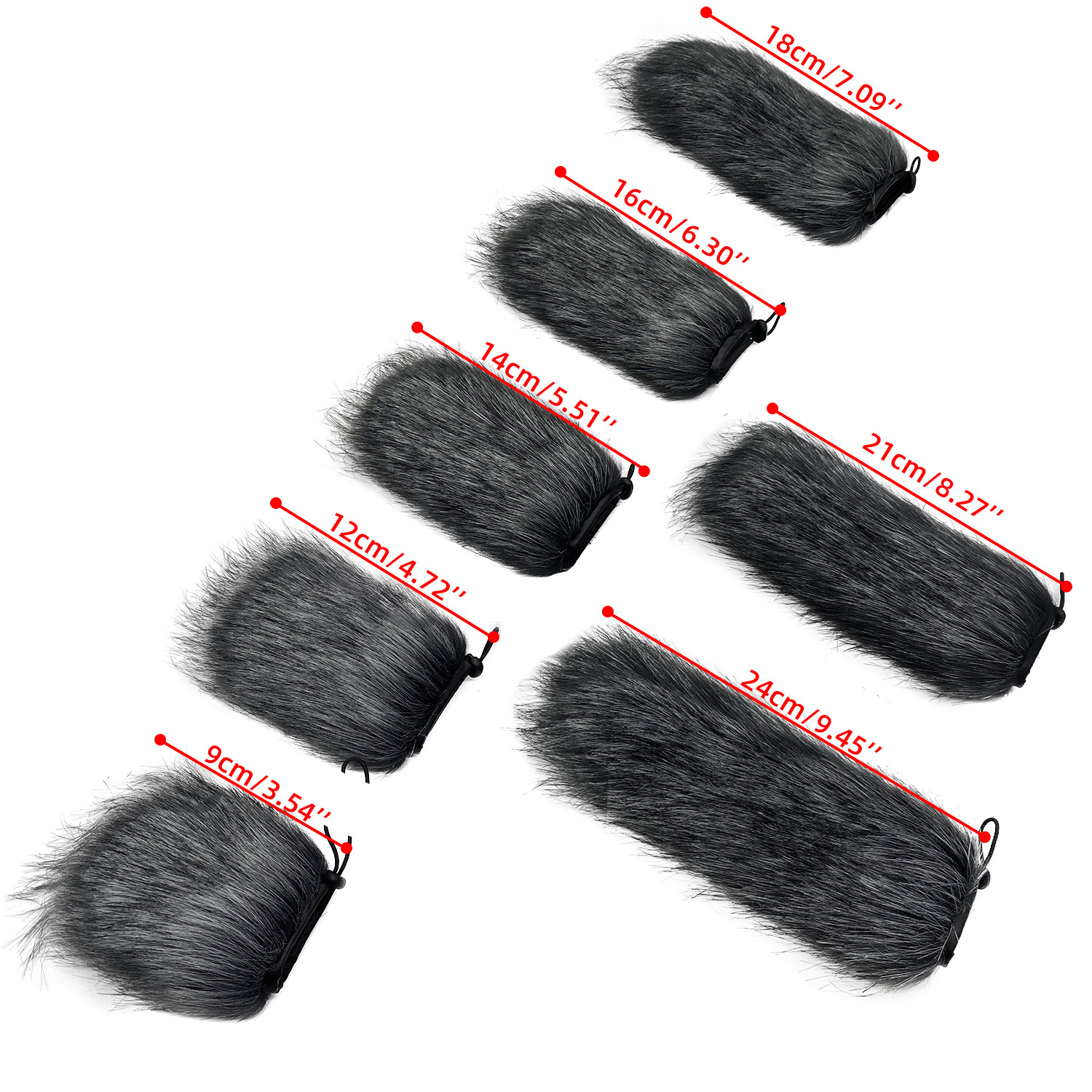 室内外长枪式麦克风防风毛毛套咪罩室外挑杆长枪话筒长毛屏风毛罩