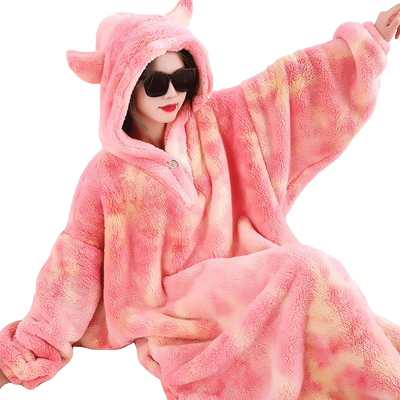 汀伊兰女法兰绒保暖家居服新款