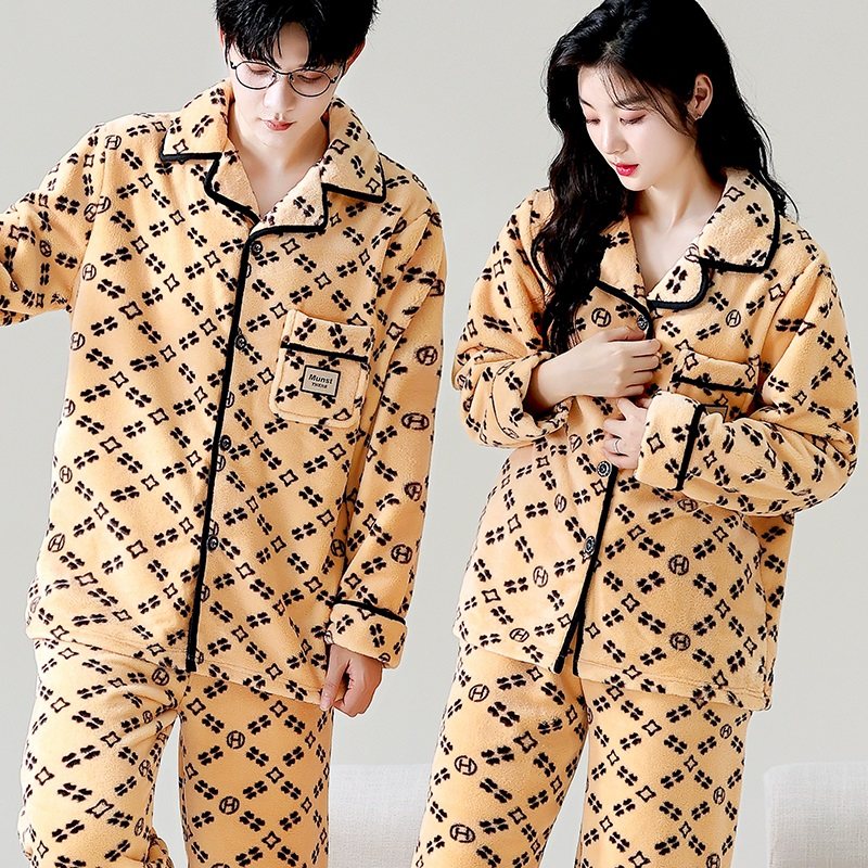 情侣睡衣女秋冬季加厚套装家居服男保暖长袖春秋珊瑚绒法兰绒外穿,女士内衣/男士内衣/家居服,睡衣/家居服套装,淘宝优惠券,粉丝福利购,淘宝优惠卷