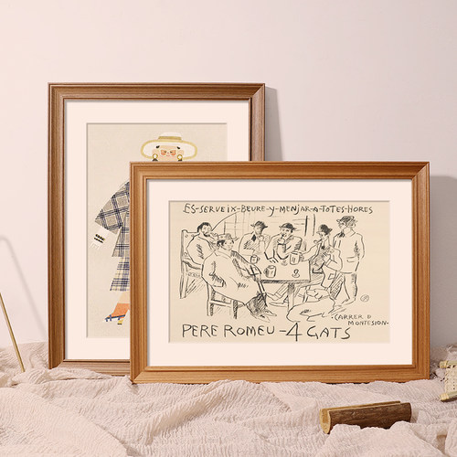 美画实木画框简约装裱定制