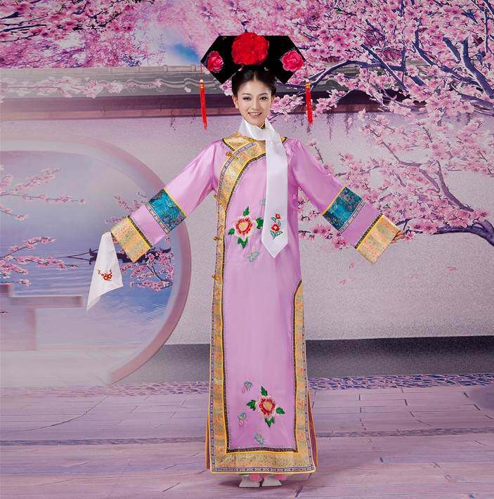 清朝格格服宫廷服饰秋款满族女公主花盆鞋清宫在类目 女装/女士精品, 唐装/民族服装/舞台服装, 民族服装/舞台装中 - 来自Buy2taobao.com提供专业的淘宝代购服务