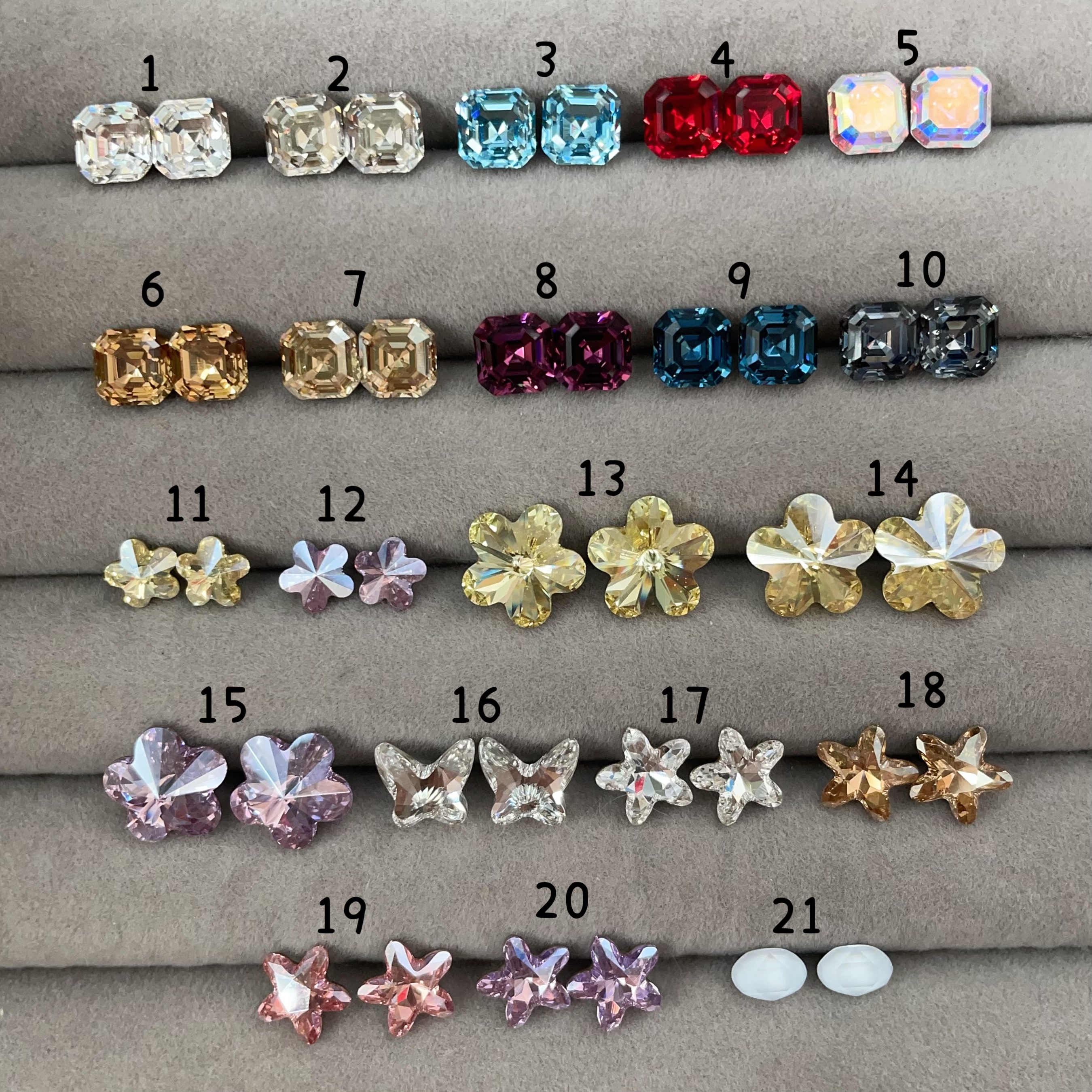 华子异形公主方海星耳钉医用钢