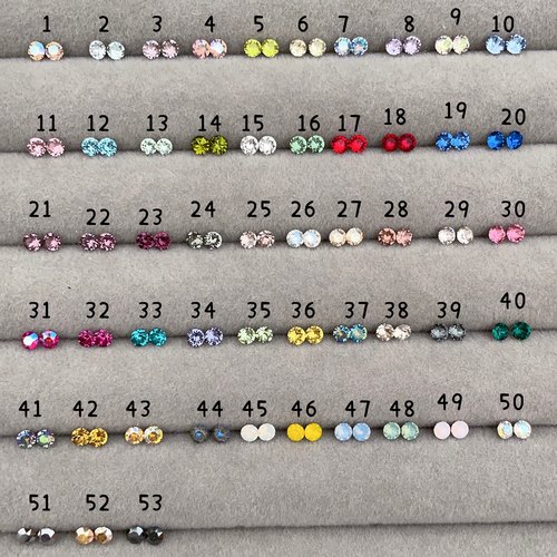 耳钉华子316L钛钢施家超闪圆钻女