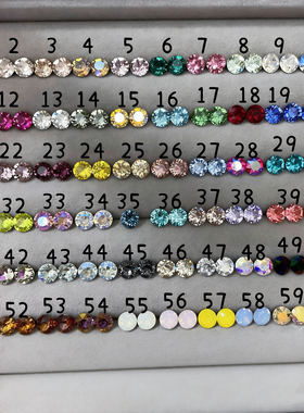 奥地利进口6mm耳蜗耳骨耳钉超闪华子彩钻女螺丝拧扣316钢