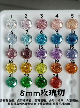 千禧八边玫瑰切316L医用钛钢耳钉