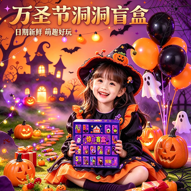 【超好玩】万圣节洞洞乐糖果盲盒