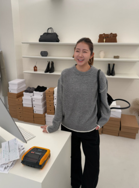 widelia十三行陈姬儿秋冬新款韩版休闲后背字母印花针织衫女11525