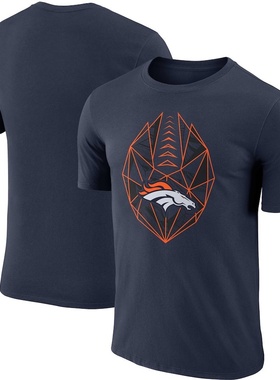 NFL球衣夏季丹佛野马Denver Broncos橄榄球服宽松男士速干短袖T恤