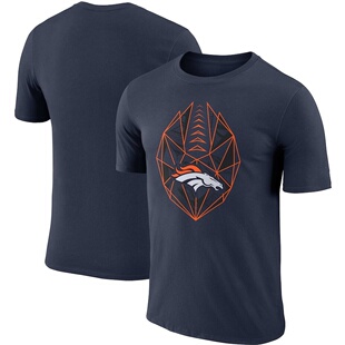 NFL球衣夏季丹佛野马Denver Broncos橄榄球服宽松男士速干短袖T恤