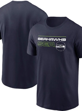 NFL橄榄球衣美式个性西雅图海鹰Seattle Seahawks休闲运动短袖T恤