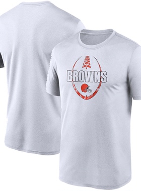 NFL球衣男夏季布朗Cleveland Browns橄榄球服宽松男士速干短袖T恤