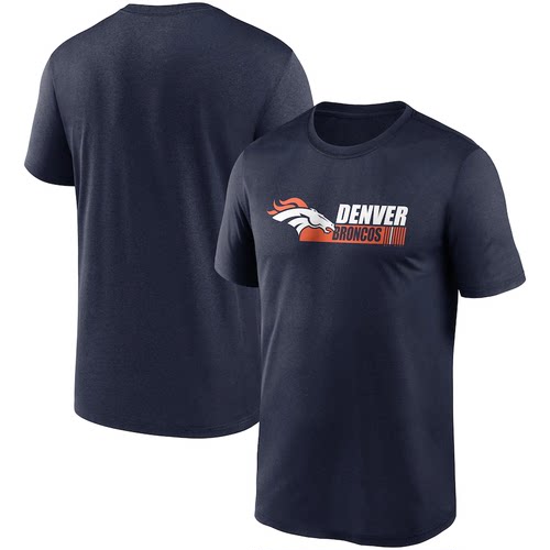 NFL球衣夏季丹佛野马Denver Broncos橄榄球服宽松男士速干短袖T恤