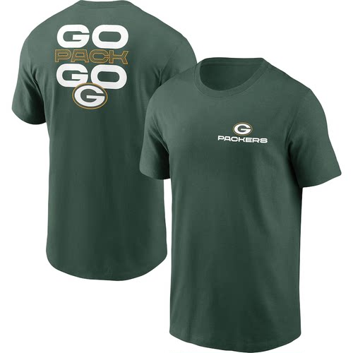 NFL球衣夏季包装工GreenBay Packers橄榄球服宽松男士速干短袖T恤