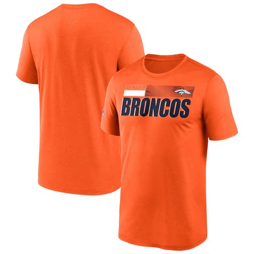 NFL球衣夏季丹佛野马Denver Broncos橄榄球服宽松男士速干短袖T恤