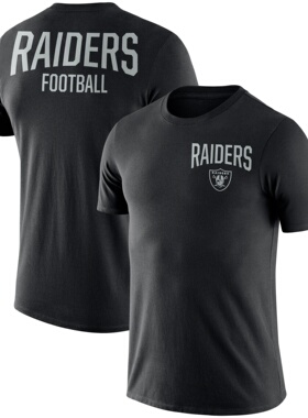 NFL球衣夏季突袭者LasVegas Raiders橄榄球服宽松男士速干短袖T恤