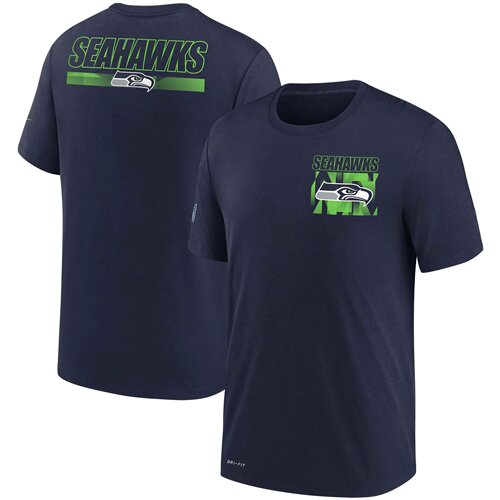 NFL球衣男夏季海鹰Seattle Seahawks橄榄球服宽松男士速干短袖T恤