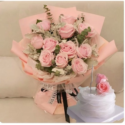 福建马尾区江滨锦城君竹路闽侯县新西客站玫瑰花生日蛋糕鲜花店母