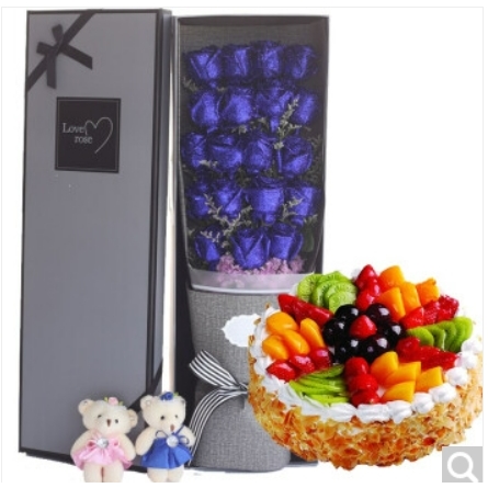 南宁青秀区东盟商务区仙葫长湖路南湖公园玫瑰花生日蛋糕鲜花店母