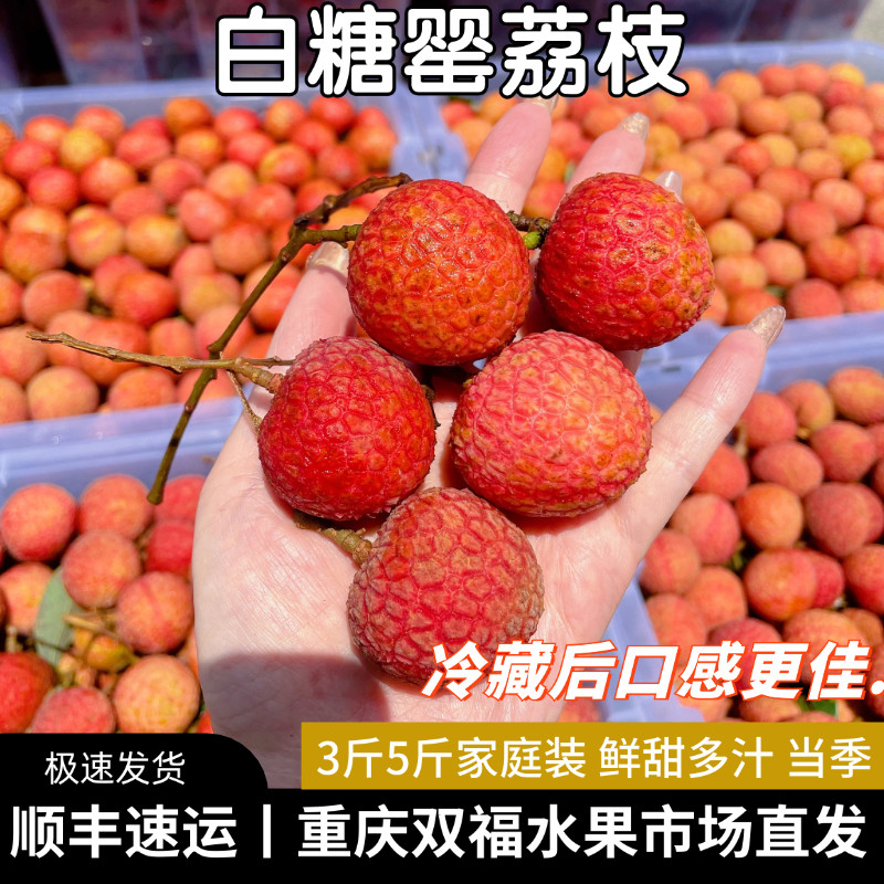 白糖罂荔枝3斤5斤8斤家庭装鲜甜多汁当季新鲜水果重庆双福顺丰
