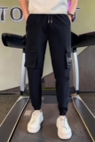 秋季长裤男士休闲裤潮流百搭束脚裤多口袋工装裤修身小脚裤A146，男装休闲裤，星座712-1